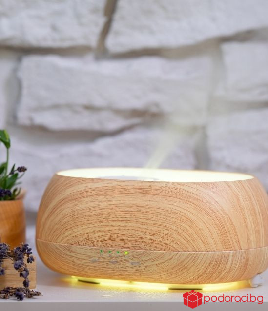 АРОМА ДИФУЗЕР МОХАНА АРОМАТНА МЪГЛА, ЦВЯТ ДЪРВЕСЕН, С ДИСТАНЦИОННО