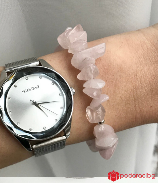 Дамска гривна Стихия - розов кварц