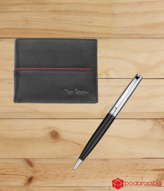 Стилен мъжки сет PIERRE CARDIN - портфейл и химикал