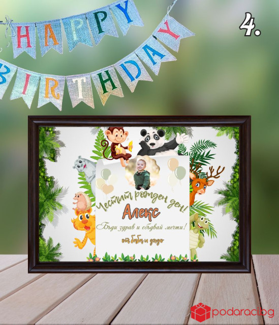 Колаж за рожден ден на момче в рамка