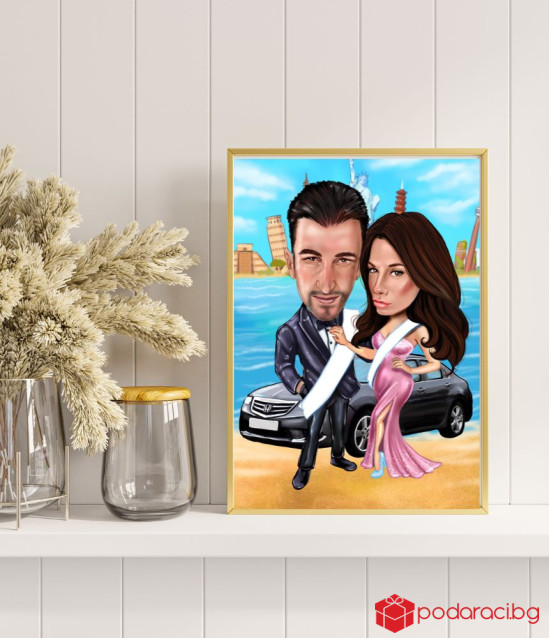 Дигитална карикатура за годишнина формат А3