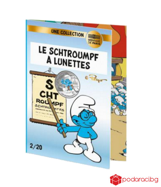 Сребърна монета Умният смърф