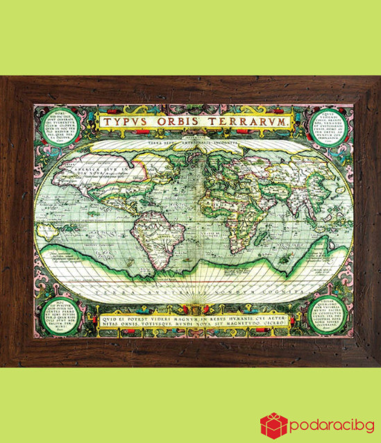 Ретро карта Typus Orbis Terrarum II