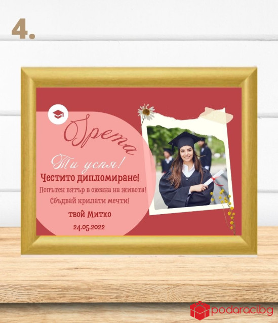 Персонализиран колаж за абитуриент в рамка