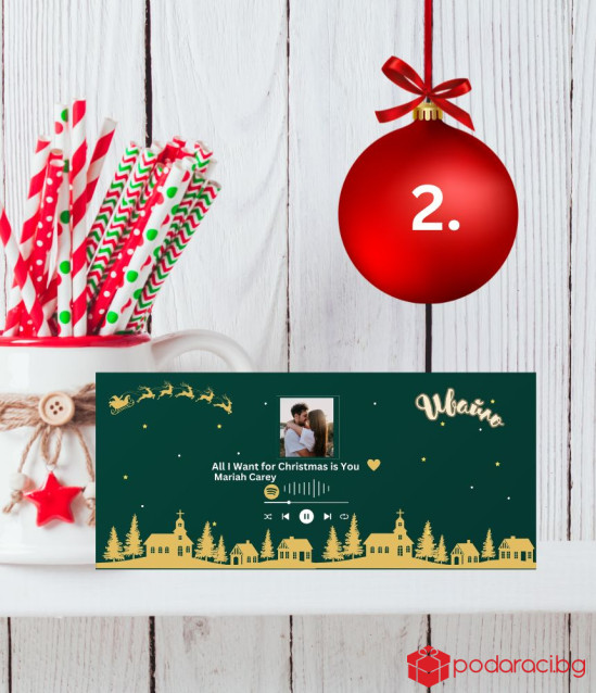 Spotify персонализиран шоколад за Коледа