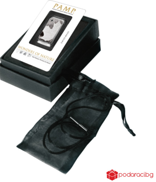 Сребърно кюлче-медальон Кленов лист