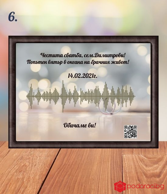 Звукова вълна с персонализирано видео за повод