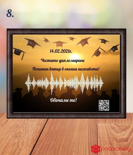 Звукова вълна с персонализирано видео за повод