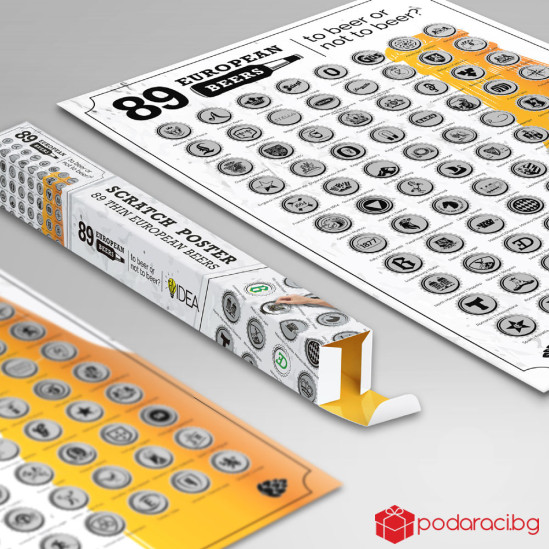Скреч постер 89 Европейски бири