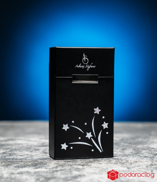Кутия за цигари с коледни мотиви Black fireworks  100 mm