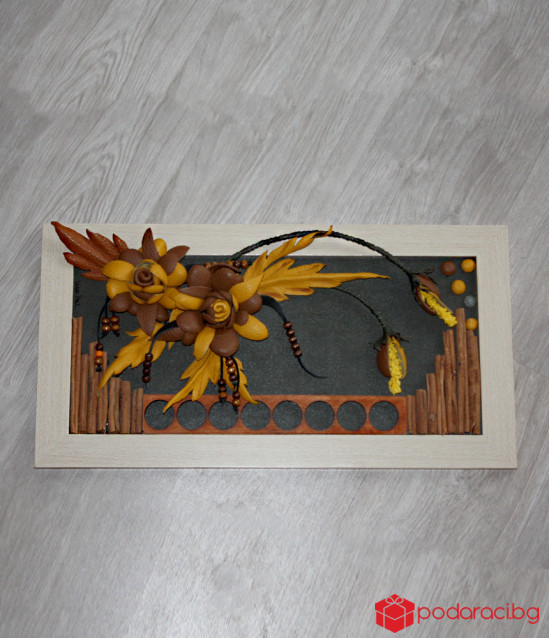 Картина от естествена кожа 41х23 см