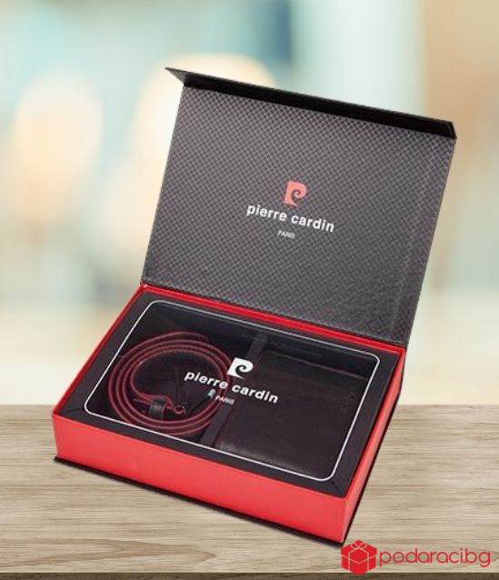 Сет от портфейл и колан - Pierre Cardin - 125 см