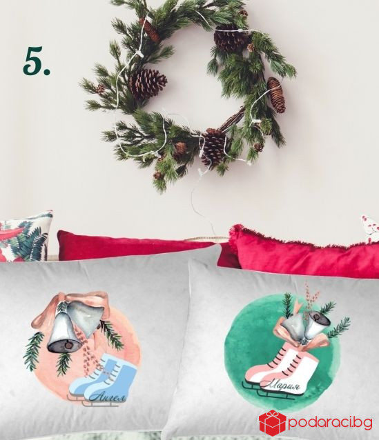 Комплект семейни коледни калъфки за възглавници