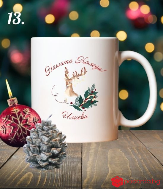 Коледна чаша с персонализация