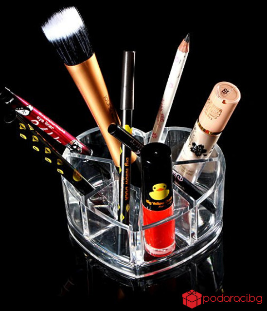 Органайзер за гримове и козметика - сърце