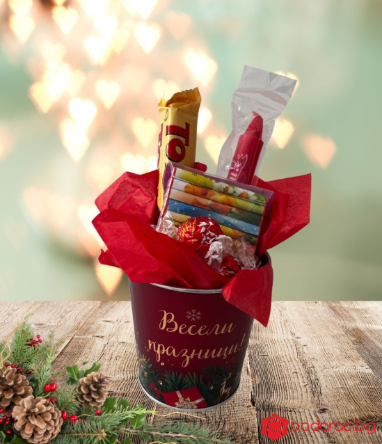 Коледен комплект с лакомства
