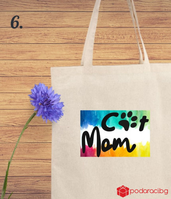Персонализирана пазарска чанта за любители на котките