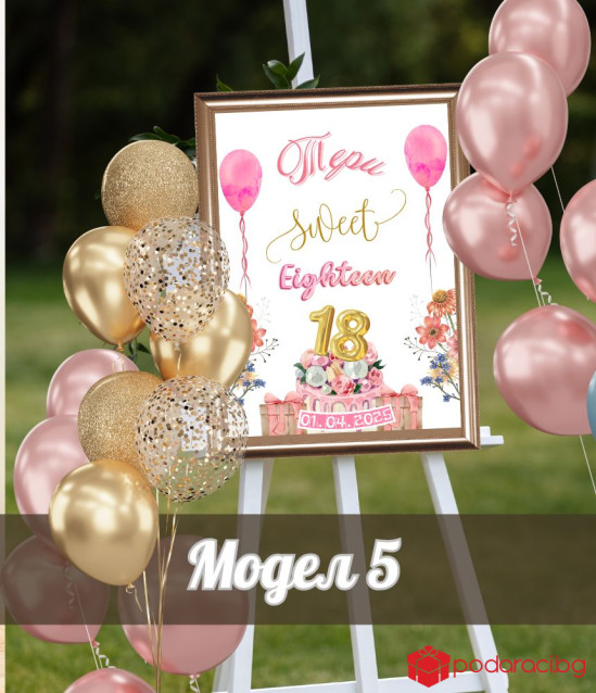 Персонализирана табела за рожден ден на момиче