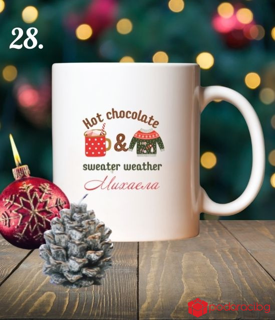 Коледна чаша с персонализация