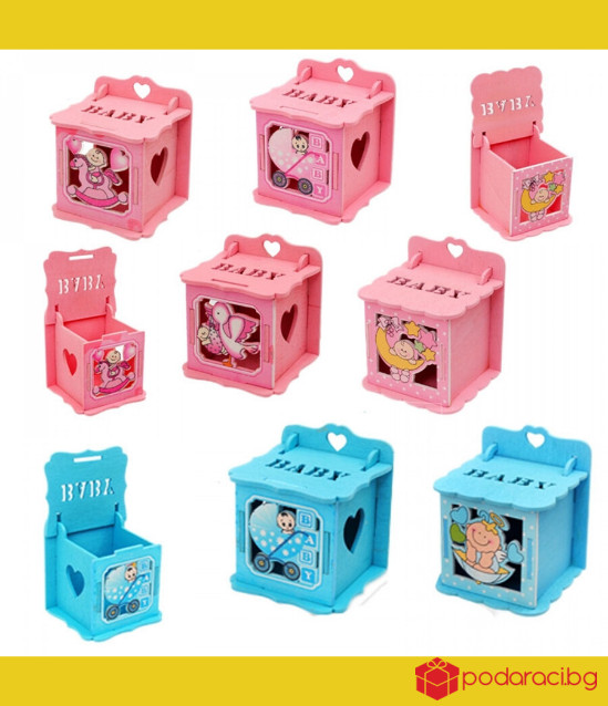 Дървена кутийка Бебе