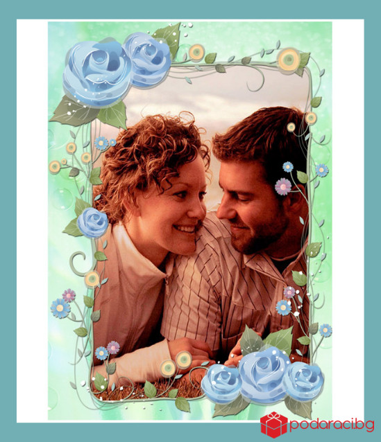 Хавлиена кърпа с дизайнерски принт за влюбени