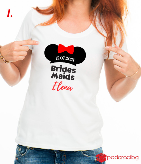 Тениски за моминско парти Minnie Mouse