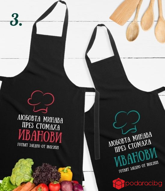 Комплект семейни готварски престилки