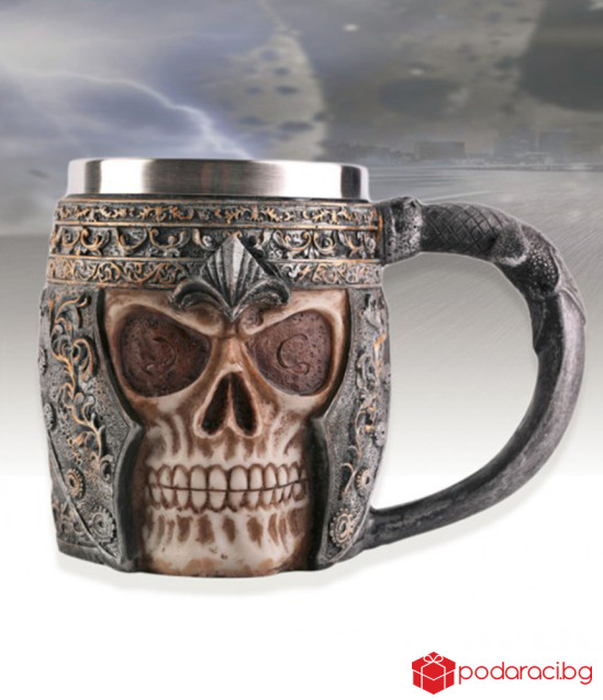Уникална 3D чаша Череп
