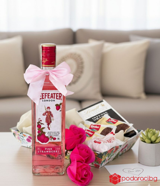 Подаръчен комплект за жени с розов джин