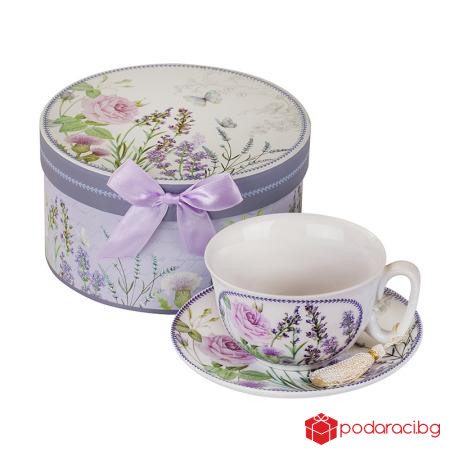 Лавандула чаша + чинийка