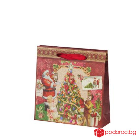 Дядо Коледа харт.торба средна