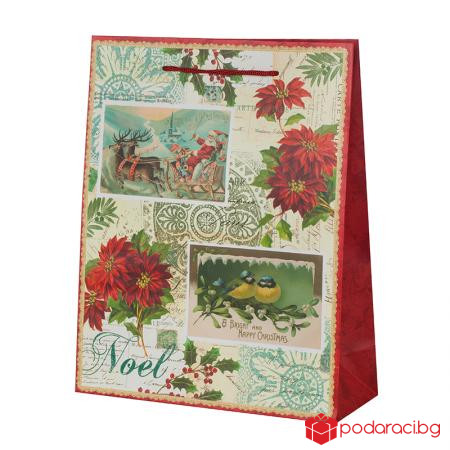 Коледна звезда харт.торба голяма