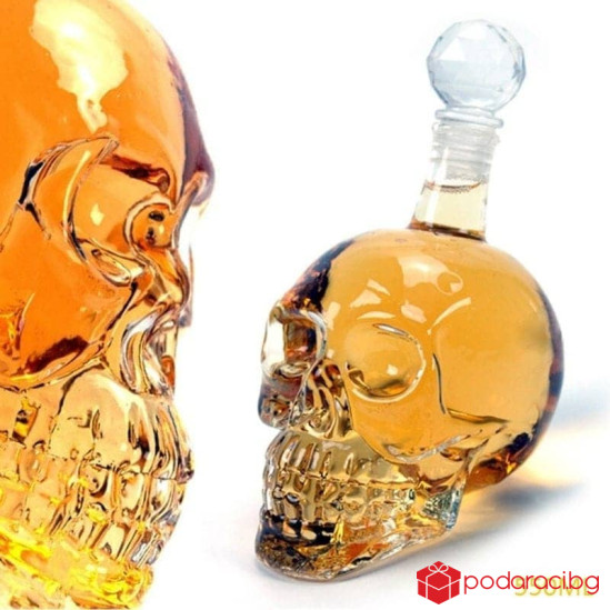 Стъклена бутилка ЧЕРЕП