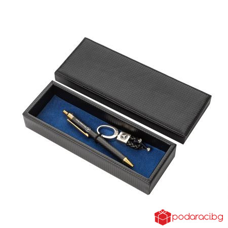 Комплект химикал и ключодържател SILVER FLAME с логото на Mercedes