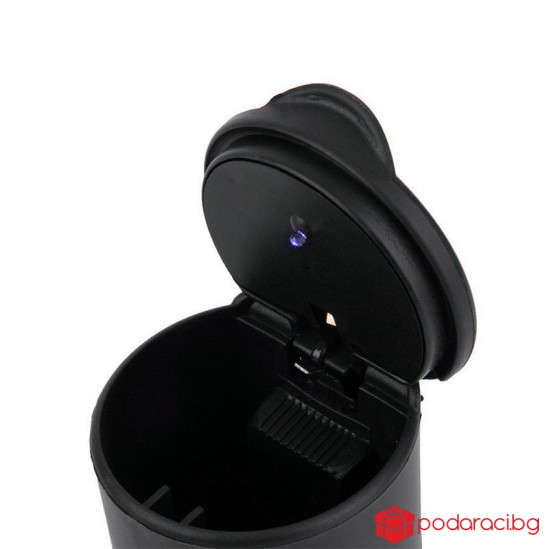 Пепелник за кола с LED лампа