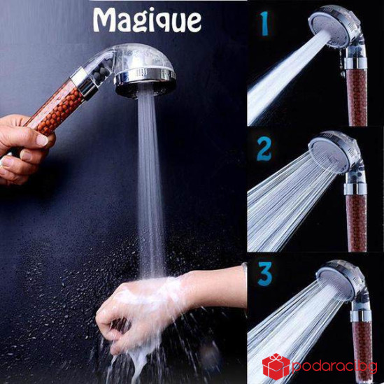 Турмалинова душ слушалка с три струи