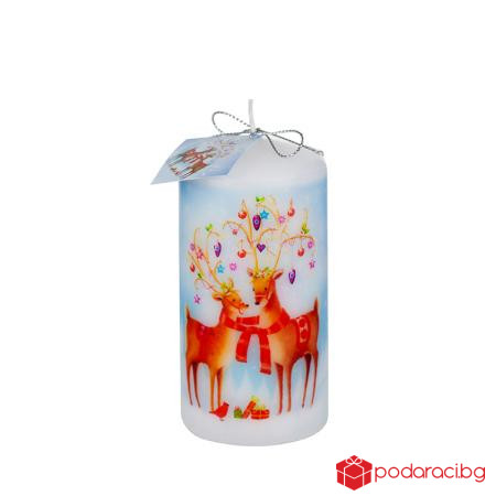 Коледна свещ елени 120/60м6