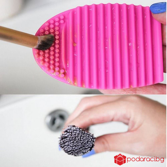 Силиконова гъба за почистване на четки за грим