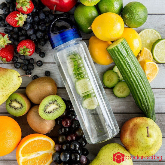 Детокс бутилка за вода и ароматни напитки Tritan