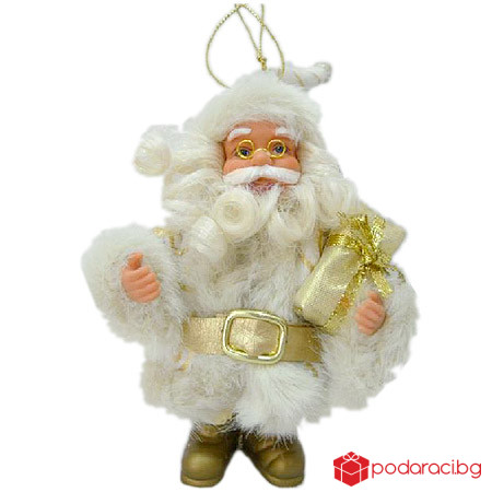 Бял Дядо Коледа прав 13 см.