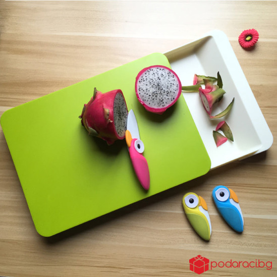 Кухненска дъска с подвижна тавичка