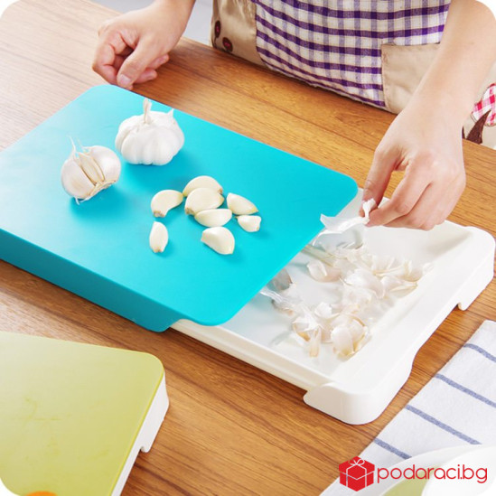 Кухненска дъска с подвижна тавичка