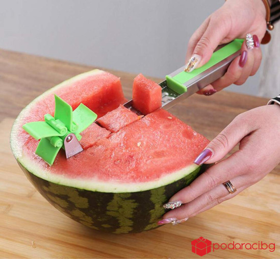 Уред за рязане на диня и пъпеш на кубчета