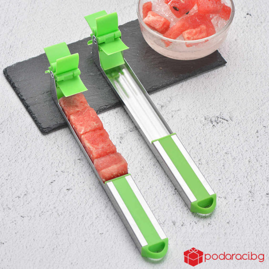 Уред за рязане на диня и пъпеш на кубчета