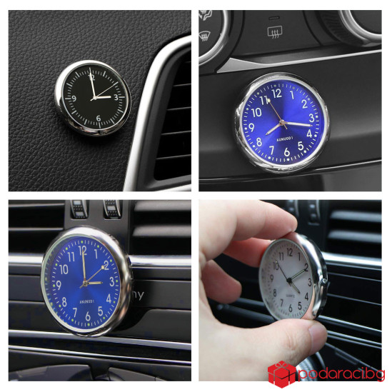 Кръгъл мини часовник за кола