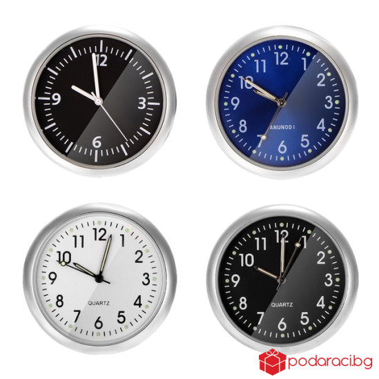 Кръгъл мини часовник за кола