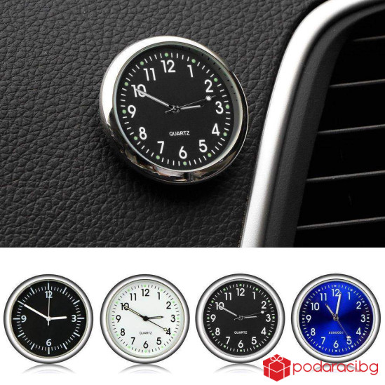 Кръгъл мини часовник за кола
