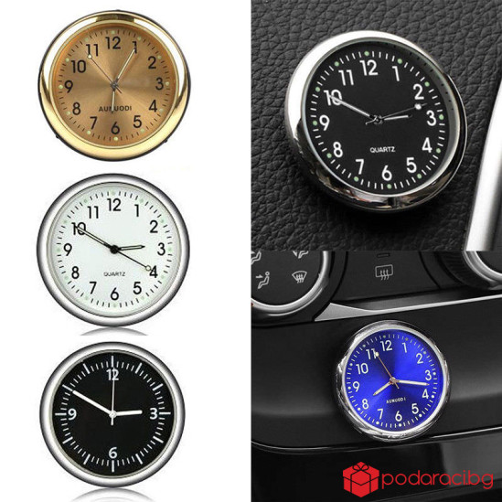 Кръгъл мини часовник за кола