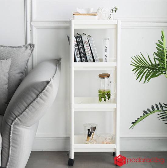 Висококачествена мобилна етажерка - четири етажна