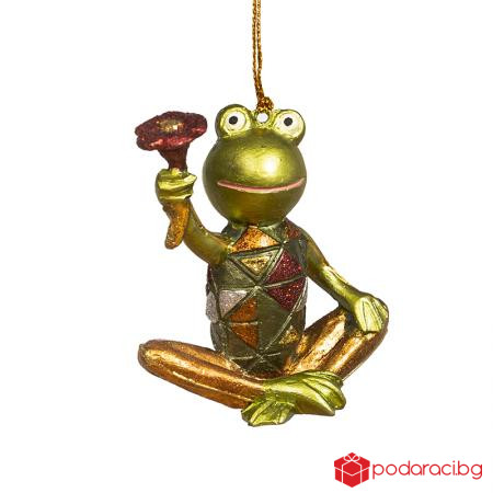 Коледна играчка жабка